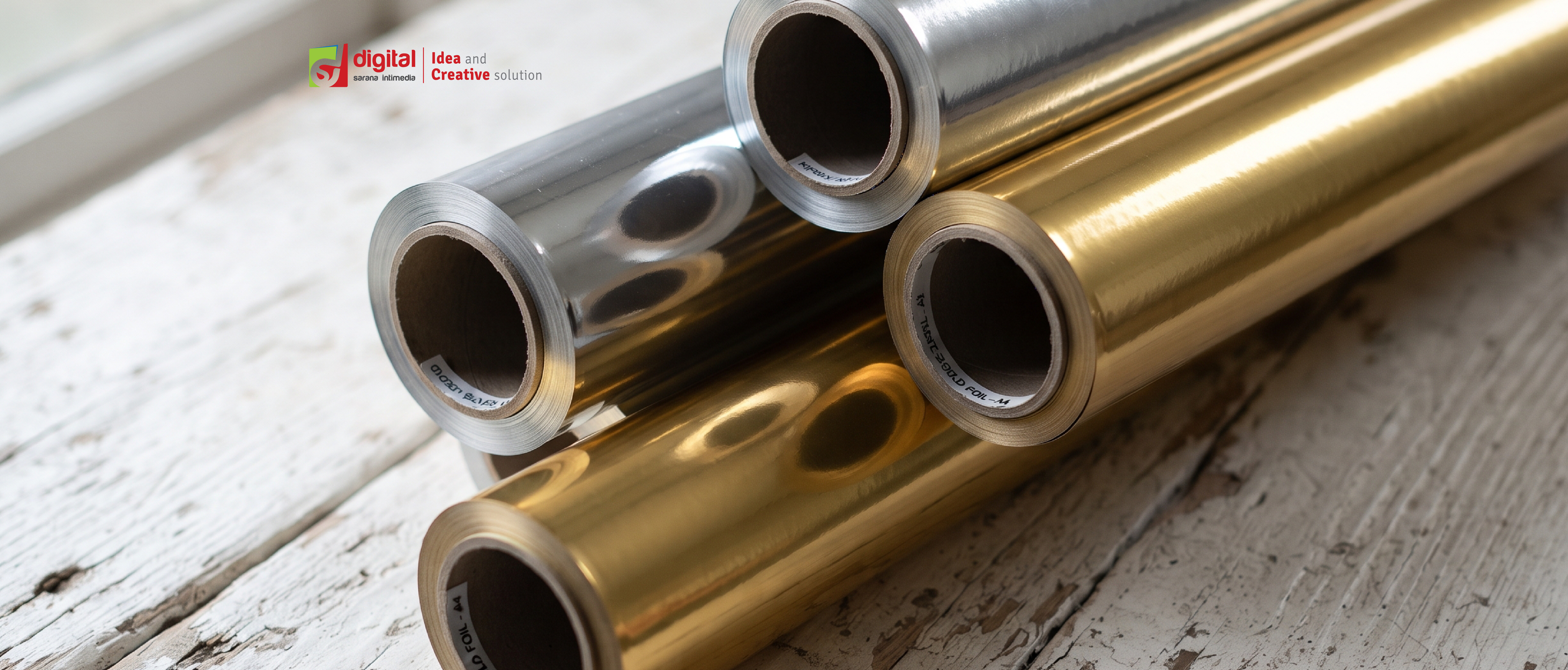 QUANTAC® MAX Gold dan Silver Plain: Stiker Metalik untuk Booth dan Display yang Berkelas